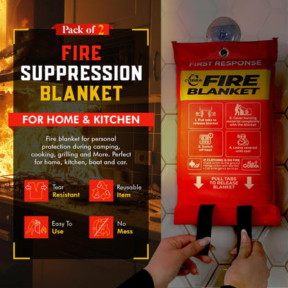 Emergency Fire Safety Blanket Set